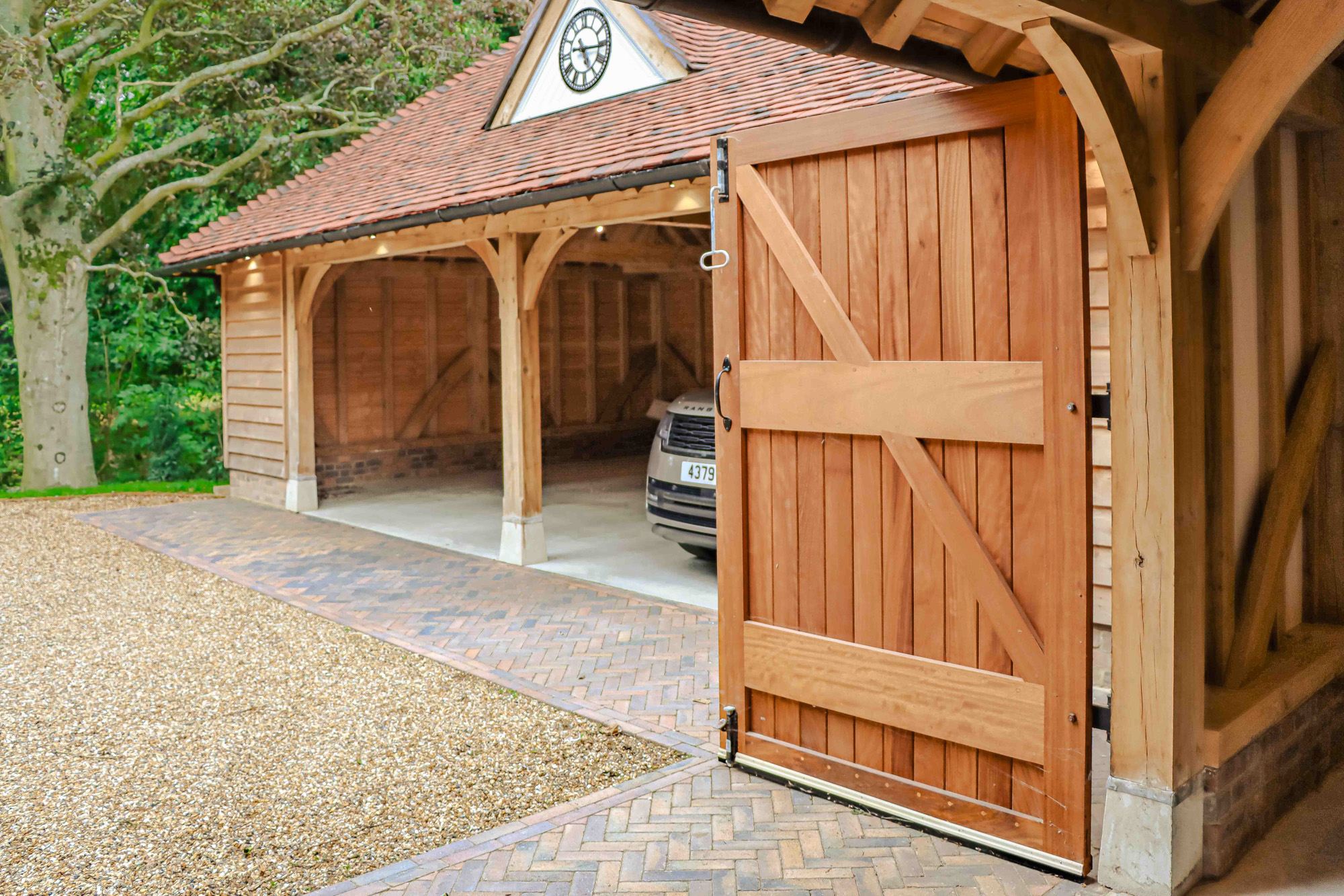 Oak Garage Door And Carport